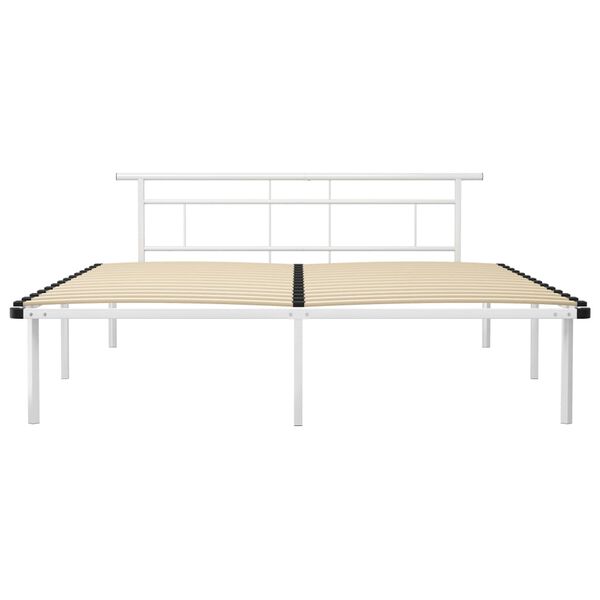 vidaXL Estrutura de cama em metal 180x200 cm branco