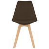 vidaXL Cadeiras de jantar 2 pcs tecido castanho