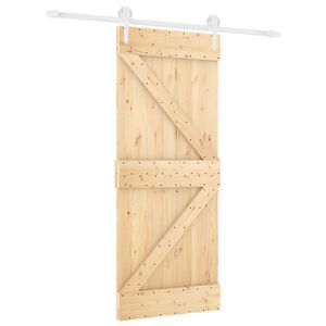 vidaXL Porta Deslizante 85 x 210 cm Natural e Branco