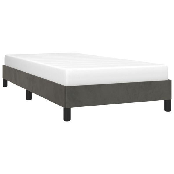 vidaXL Estrutura de cama sem colch&atilde;o 80x200 cm veludo cinzento-escuro