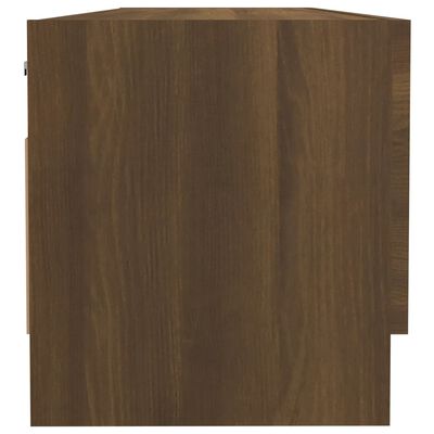 vidaXL Roupeiro 100x32,5x35 cm derivados de madeira carvalho castanho