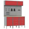 vidaXL Conjunto de Arm&aacute;rios de Trabalho com gaveta 8 pcs Vermelho