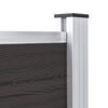 vidaXL Painel de vedação WPC 175x105 cm preto