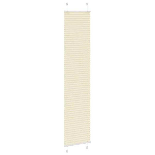 vidaXL Creme Plissada Cega 50x200 cm Largura Tecido 49,4 cm Poli&eacute;ster