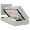 vidaXL Cama com arruma&ccedil;&atilde;o e colch&atilde;o Cinzento-claro 90 x 190 cm Veludo