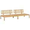 vidaXL Sof&aacute; de centro paletes 2 pcs p/ jardim madeira de ac&aacute;cia maci&ccedil;a