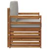 vidaXL Conjunto de Sof&aacute;s para Exterior Natural 75,5 x 63 x 73 cm