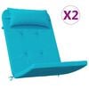 vidaXL Almofadas de cadeira 2 unid. Tecido Oxford Turquesa
