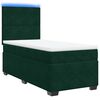 vidaXL Cama com molas/colch&atilde;o 90x190 cm veludo verde-escuro