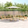 vidaXL 6 pcs conjunto de m&oacute;veis de paletes p/ jardim ac&aacute;cia maci&ccedil;a