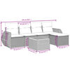 vidaXL 6 pcs conjunto de sof&aacute;s p/ jardim com almofad&otilde;es vime PE bege
