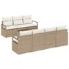 vidaXL Conjunto de Sof&aacute;s com almofada 8 pcs Bege e Creme vime PE
