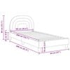 vidaXL Estrutura de Cama Infantil com Cabeceira Rosa 90 x 200 cm