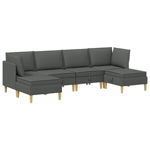 vidaXL Conjunto de sof&aacute; modular com armazenamento 6 unid. Tecido