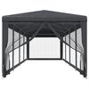 vidaXL Tenda festas c/ 10 paredes laterais rede 3x12 m PEAD antracite