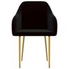 vidaXL Cadeiras de jantar 6 pcs veludo preto