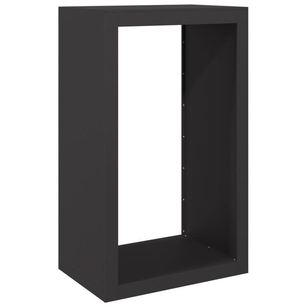 vidaXL Suporte para lenha 60x40x100 cm a&ccedil;o preto