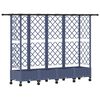 vidaXL Cama Elevada com Treli&ccedil;a e Telhado Cinzento 202,5 x 40 x 127 cm