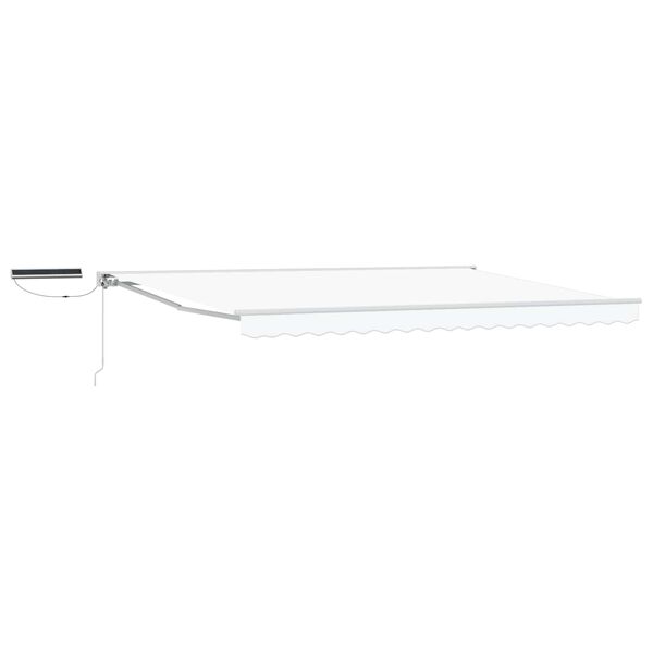 vidaXL Toldo Retr&aacute;til El&eacute;trico Branco 4 x 2 m