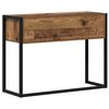 vidaXL Mesa de apoio com gaveta Madeira Antiga 100 x 36 x 75 cm