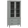 vidaXL Estante c/ pernas metal 85x35x172,5 cm madeira OSLO cinzento