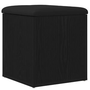 vidaXL Banco de arruma&ccedil;&atilde;o Carvalho Preto 42 x 42 x 45 cm