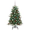 vidaXL &Aacute;rvore de Natal Artificial Verde 120 cm PVC, Metal e Pl&aacute;stico