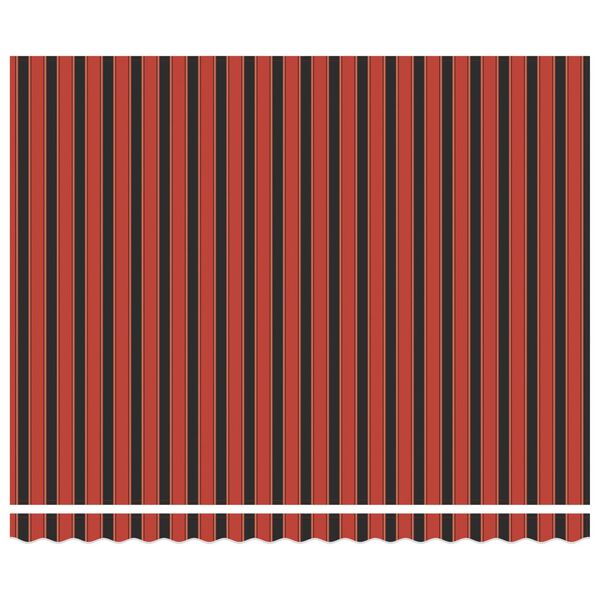 vidaXL Toldo Retr&aacute;til Laranja e Preto 400 &times; 300 cm Alum&iacute;nio e Tecido