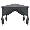 vidaXL Gazebo com cortinas Alum&iacute;nio 3x3 m preto