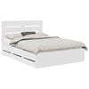 vidaXL Estrutura da Cama Branco 140 x 190 cm Madeira de Engenharia