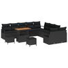 vidaXL Conjunto de Sof&aacute; de Jardim 13 unid. 12-N&uacute;mero de lugares Preto