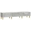vidaXL Gabinete para TV 147 x 34,5 x 30 cm Cinzento Cimento