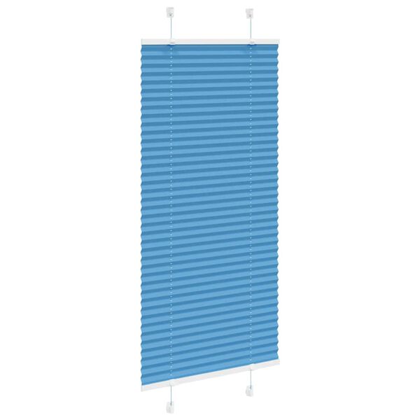 vidaXL Plissado Cego Azul 60x150 cm Largura Tecido 59,4 cm Poliéster