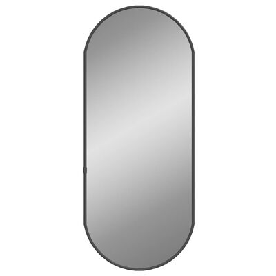 vidaXL Espelho de parede 60x25 cm oval preto