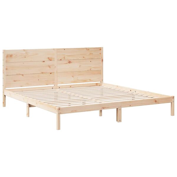 vidaXL Cama extra longa sem colch&atilde;o 200x210 cm madeira maci&ccedil;a