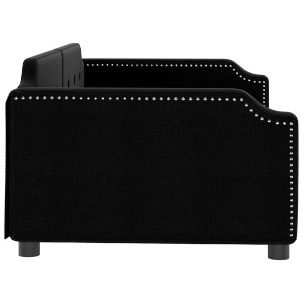 vidaXL Sof&aacute;-cama 100x200 cm tecido preto