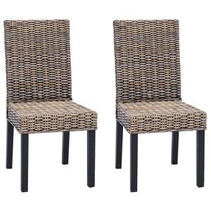 vidaXL Cadeira de jantar GENDT 2 unid. Preto lavado 45 x 54 x 93 cm