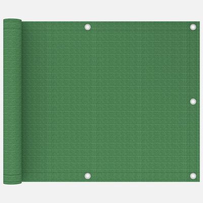 vidaXL Tela de varanda 75x500 cm PEAD verde-claro