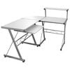 vidaXL Secret&aacute;ria de canto 132x112x99 cm derivados madeira branco