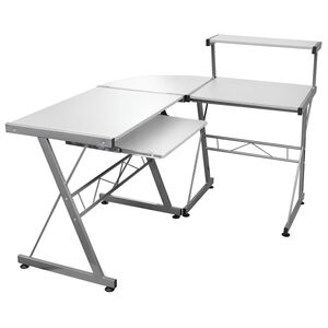 vidaXL Secret&aacute;ria de canto 132x112x99 cm derivados madeira branco