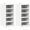 vidaXL Sapateiras 2 pcs 31,5x35x70 cm derivados de madeira branco