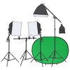 vidaXL Kit est&uacute;dio fotogr&aacute;fico c/ conj. de ilumina&ccedil;&atilde;o e tela de fundo