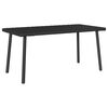 vidaXL Mesa de centro de jardim retangular 80x40x37 cm vime PE preto