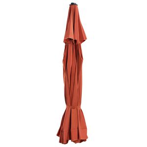 vidaXL Tecido de substitui&ccedil;&atilde;o p/ guarda-sol exterior 500 cm terracota
