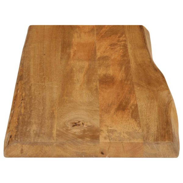 vidaXL Tampo de mesa c/ borda viva 80x40x3,8 cm mangueira maci&ccedil;a
