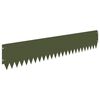 vidaXL Acabamento para Gramado 20 pcs 103 x 20 cm A&ccedil;o Verde-Azeitona