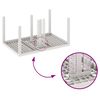 vidaXL Conjunto de Jantar para Jardim 5 pcs Branco Rattan Polt