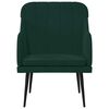 vidaXL Cadeira c/ apoio de bra&ccedil;os 63x76x80 cm veludo verde-escuro