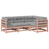 vidaXL 4 pcs conj. sof&aacute;s jardim c/ almofad&otilde;es madeira abeto-de-douglas