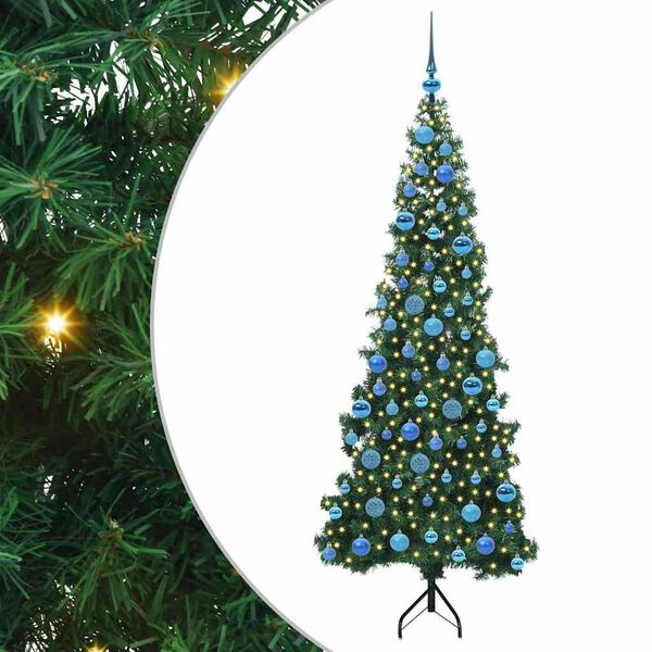 vidaXL &Aacute;rvore de Natal artificial de canto Verde 180 cm PVC e Metal